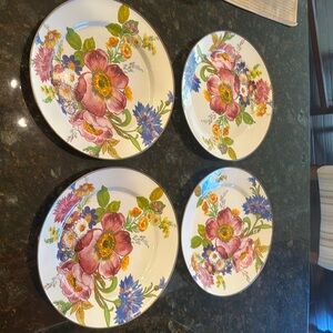 Set of 10 Mackenzie-Childs plates/chargers